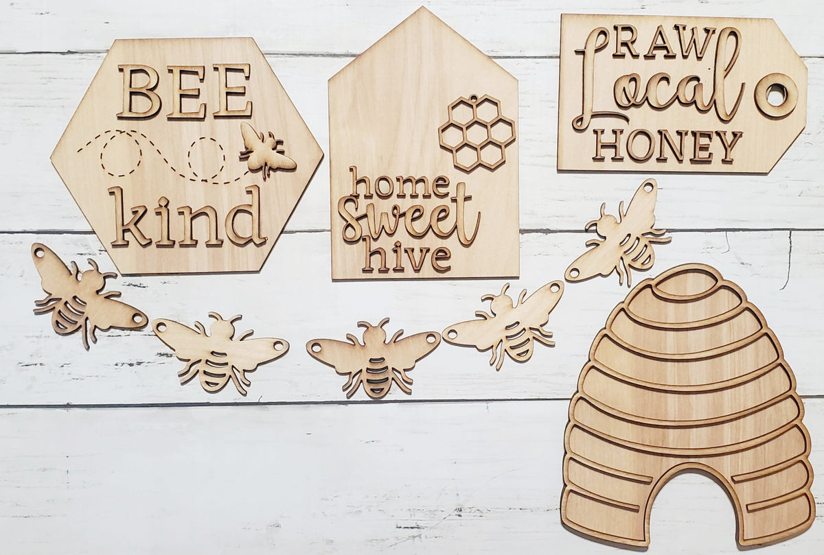 Honey Bee DIY Tiered Tray Set for Summer and Fall