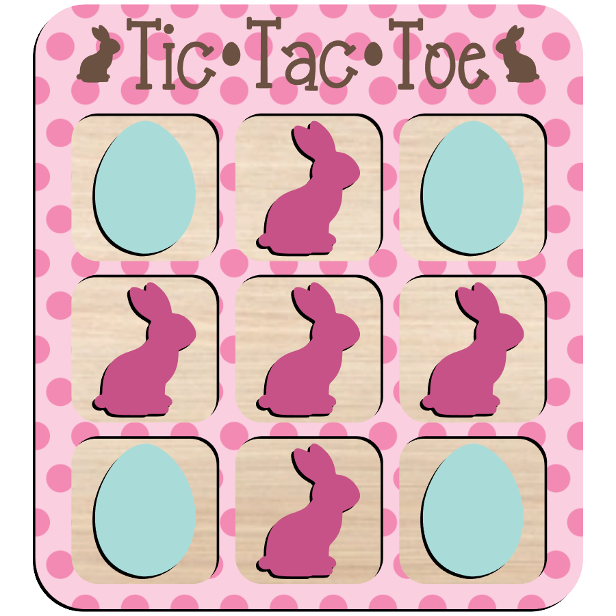 DIY  bunny/egg tic tac toe