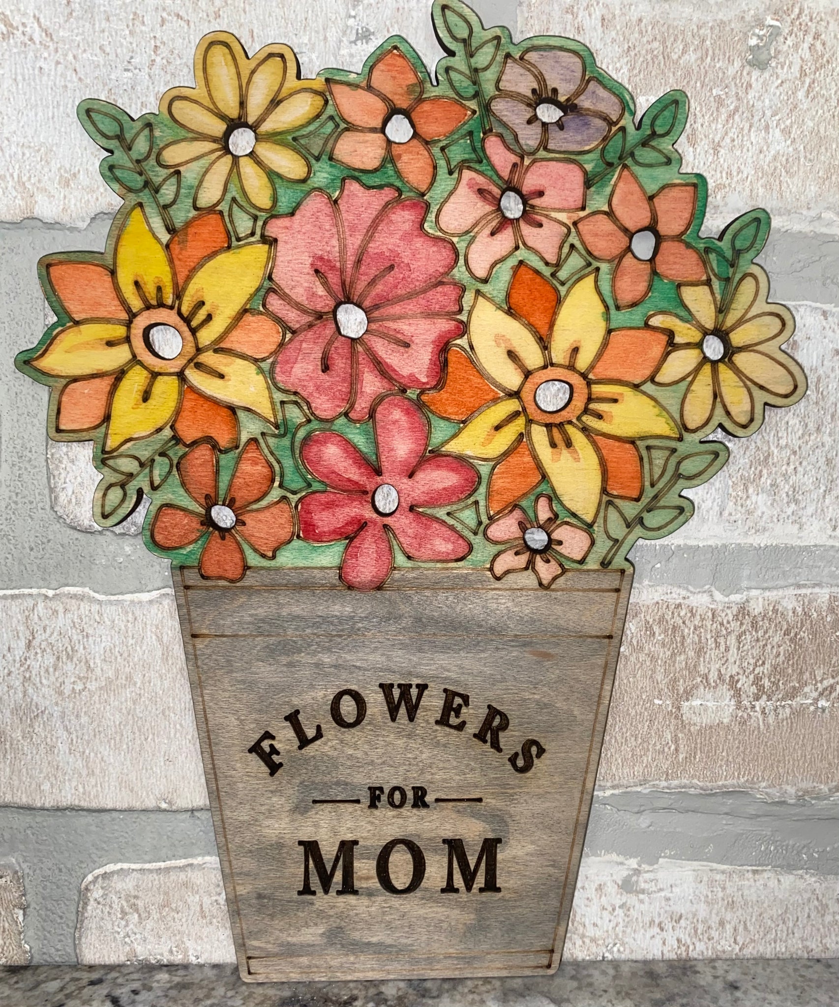 DIY flower pot sign
