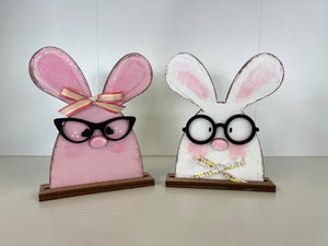 Nerdy bunny pair