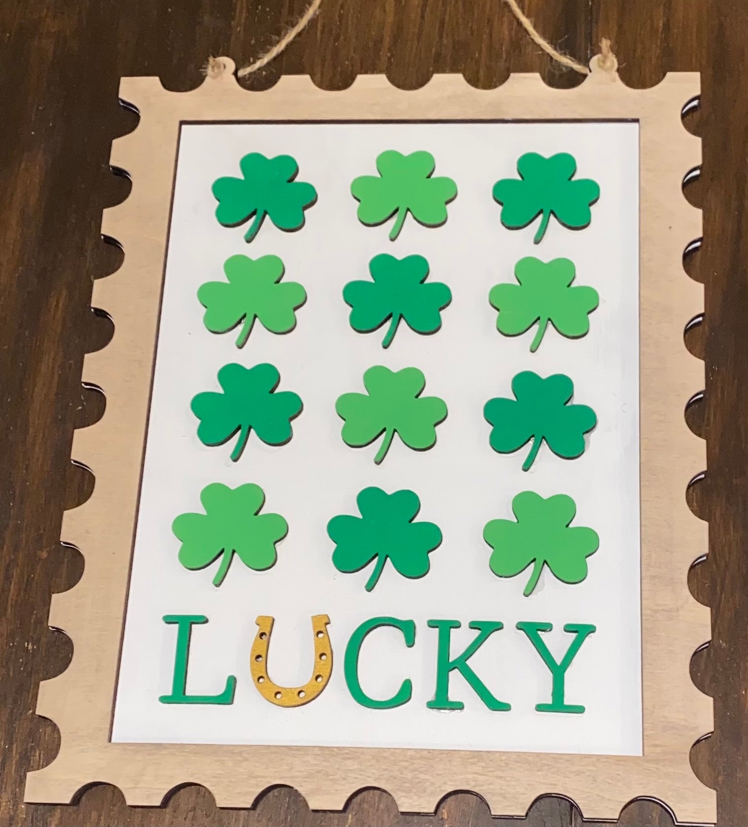 Lucky St. Patrick’s Day stamp sign